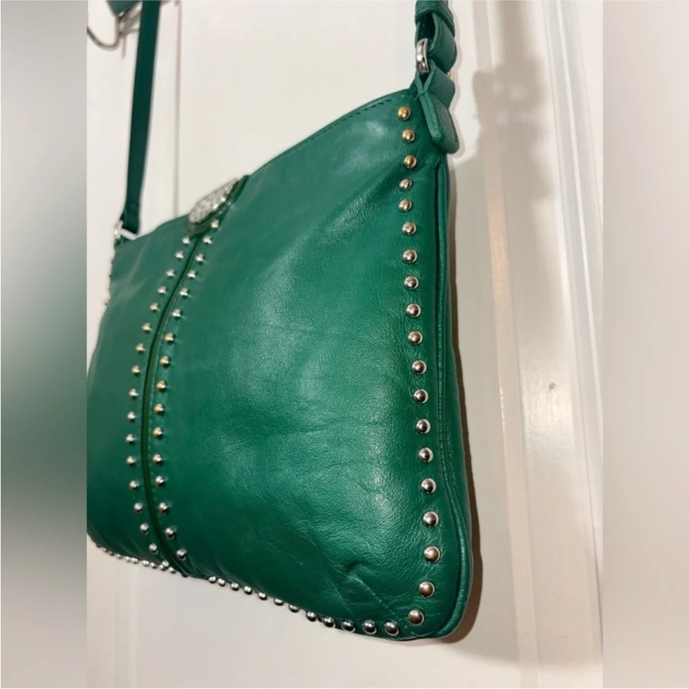 💚 Brighton Emerald Green Leather Crossbody - Picture 5 of 16
